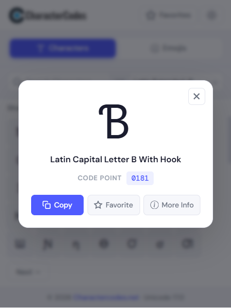 Character / Emoji Finder Extension