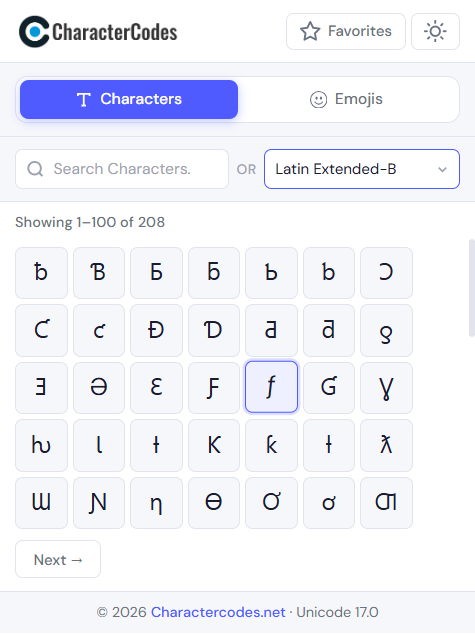 Character / Emoji Finder Extension