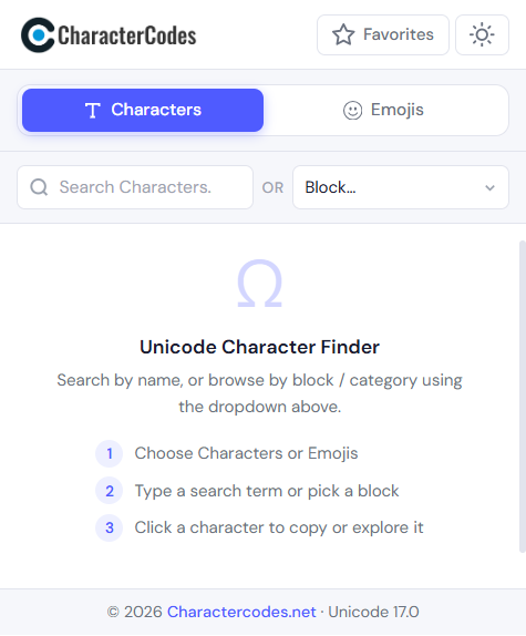 Character / Emoji Finder Extension