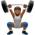 Person Lifting Weights Emoji Apple