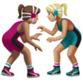 Women Wrestling Emoji Apple