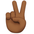 Victory Hand Emoji Apple