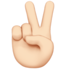 Victory Hand Emoji Apple