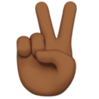 Victory Hand Emoji Apple