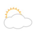 Sun Behind Large Cloud Emoji Emojidex