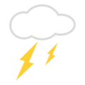 Cloud With Lightning Emoji Emojidex