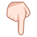 Backhand Index Pointing Down Emoji Emojidex