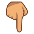 Backhand Index Pointing Down Emoji Emojidex