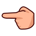 Backhand Index Pointing Left Emoji Emojidex