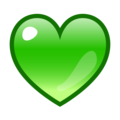 Green Heart Emoji Emojidex