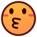 Kissing Face Emoji Emojidex