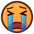 Loudly Crying Face Emoji Emojidex