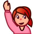 Person Raising Hand Emoji Emojidex