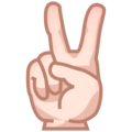 Victory Hand Emoji Emojidex