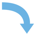 Right Arrow Curving Down Emoji Emojidex