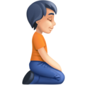 Person Kneeling Facing Right Emoji Facebook