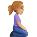 Woman Kneeling Facing Right Emoji Facebook