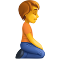 Person Kneeling Facing Right Emoji Facebook
