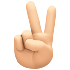 Victory Hand Emoji Facebook
