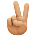 Victory Hand Emoji Facebook