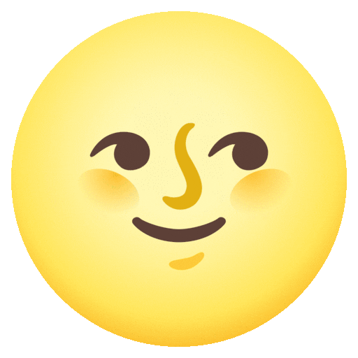 Full Moon Face Emoji Google-animated