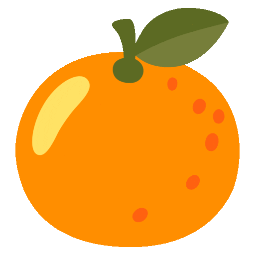 Tangerine Emoji Google-animated