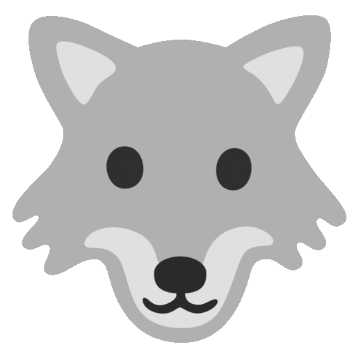 Wolf Emoji Google-animated