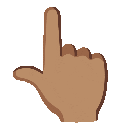Backhand Index Pointing Up Emoji Google-animated