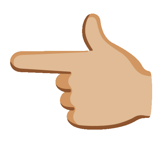 Backhand Index Pointing Left Emoji Google-animated