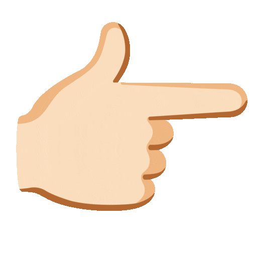 Backhand Index Pointing Right Emoji Google-animated