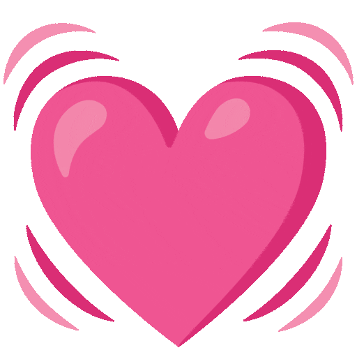 Beating Heart Emoji Google-animated