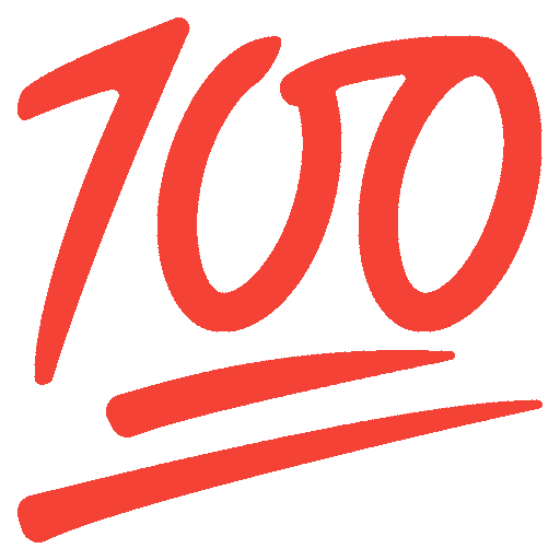 Hundred Points Emoji Google-animated