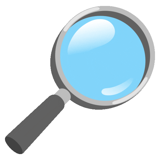 Magnifying Glass Tilted Right Emoji Google-animated
