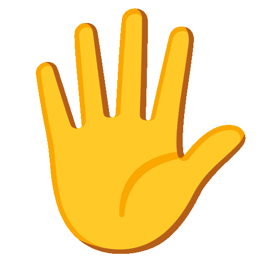 Hand With Fingers Splayed Emoji Google-animated