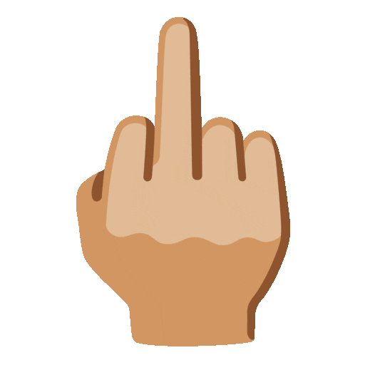 Middle Finger Emoji Google-animated