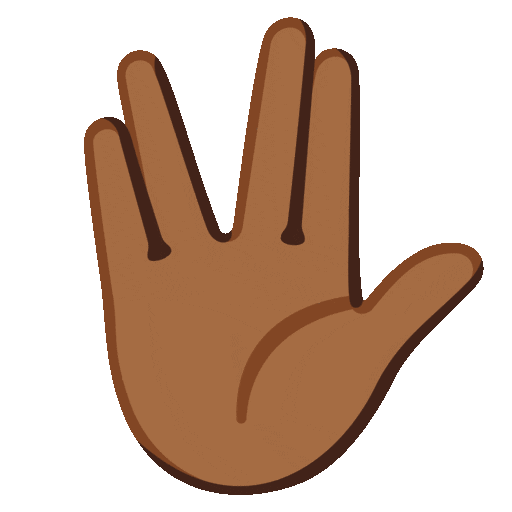 Vulcan Salute Emoji Google-animated