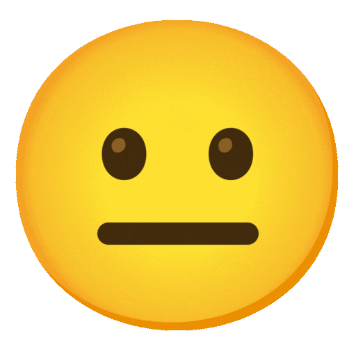 Neutral Face Emoji Google-animated