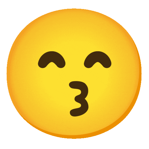 Kissing Face With Smiling Eyes Emoji Google-animated