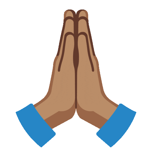 Folded Hands Emoji Google-animated