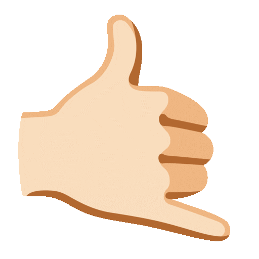 Call Me Hand Emoji Google-animated