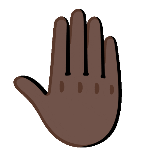 Raised Back Of Hand Emoji Google-animated