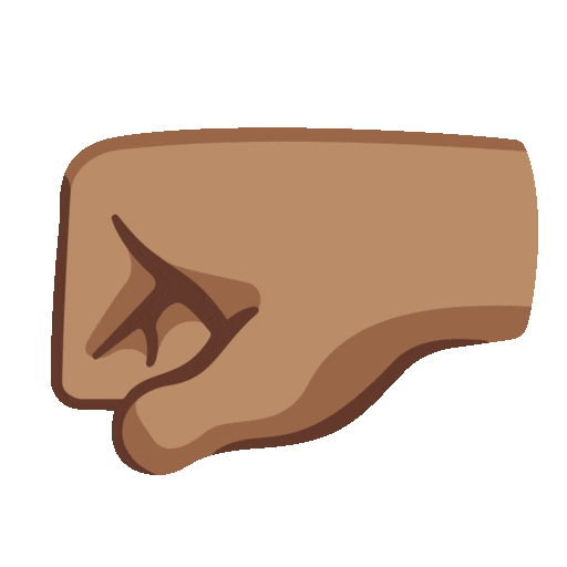 Left Facing Fist Emoji Google-animated
