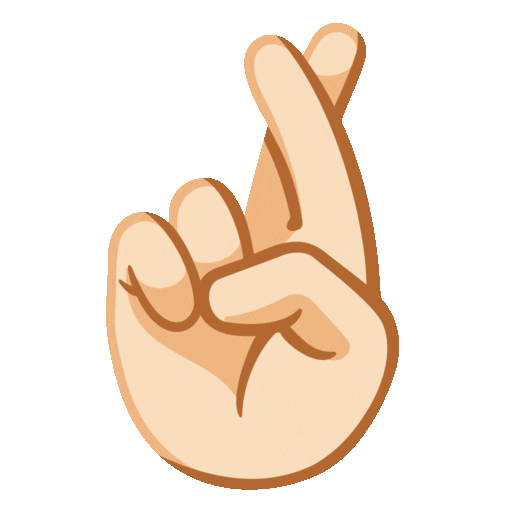 Crossed Fingers Emoji Google-animated
