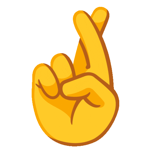 Crossed Fingers Emoji Google-animated