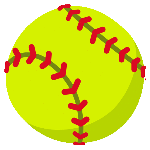 Softball Emoji Google-animated