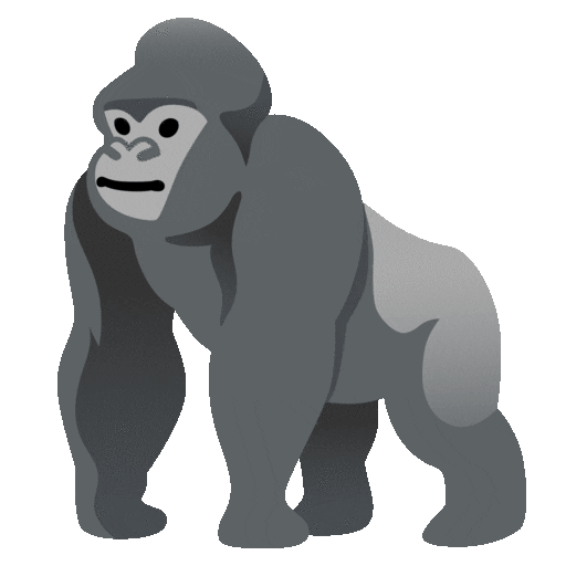 Gorilla Emoji Google-animated