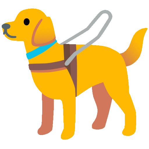 Guide Dog Emoji Google-animated