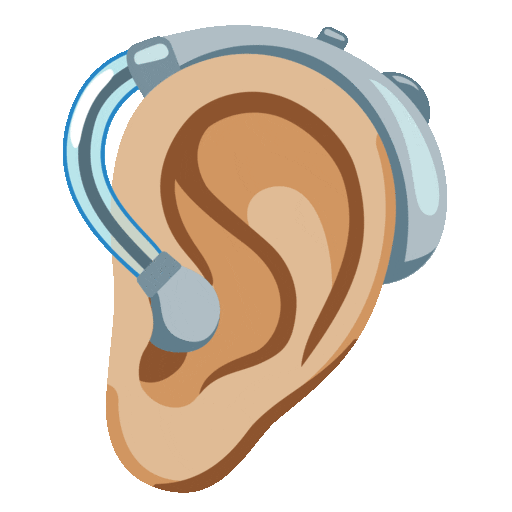 Ear With Hearing Aid Emoji Google-animated