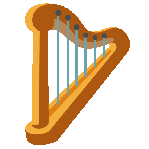 Harp Emoji Google-animated