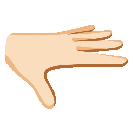 Palm Down Hand Emoji Google-animated
